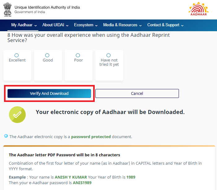 Verify And Download