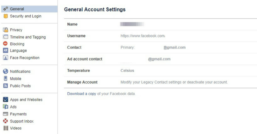 General Account Settings