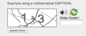 mathematics captcha