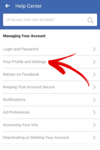 Your Profile And Setting