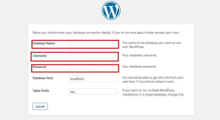 admin details wordpress