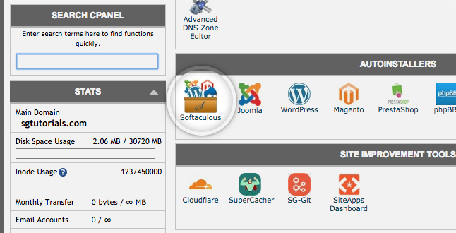 softaculous aps wordpress