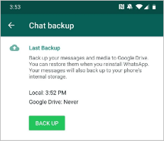 backup option