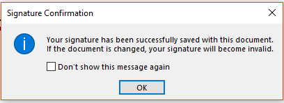 Confirm Your Digital Signature