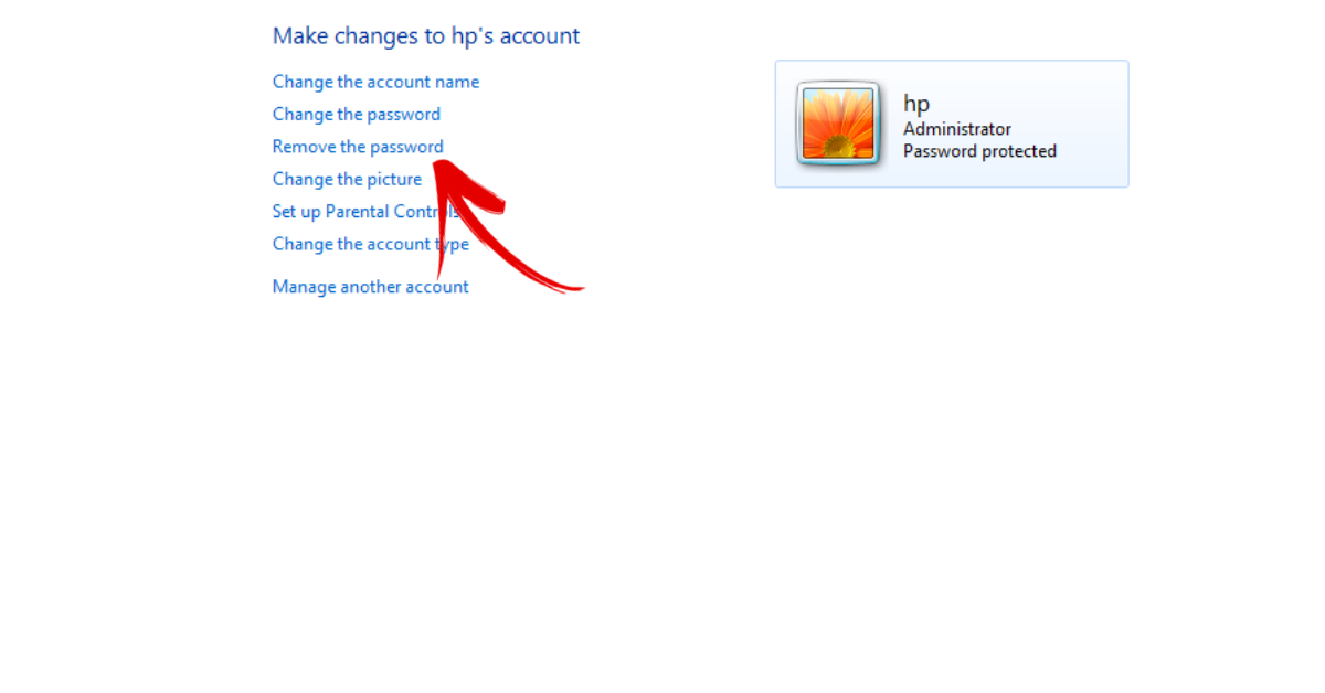 Remove The Password