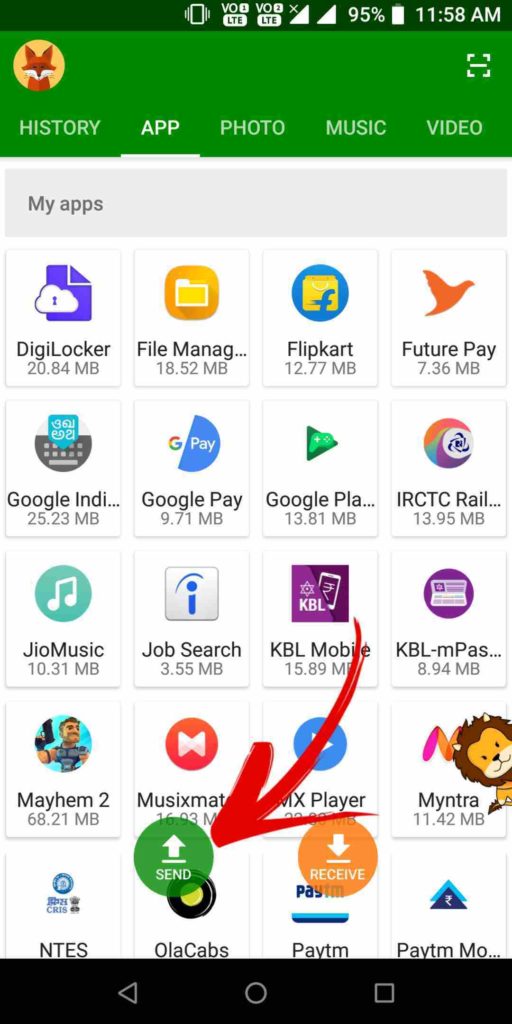 Click Receive Button