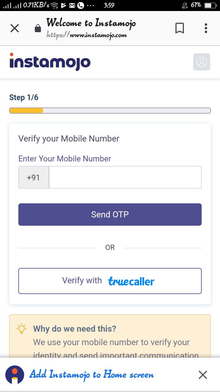Enter Mobile Number