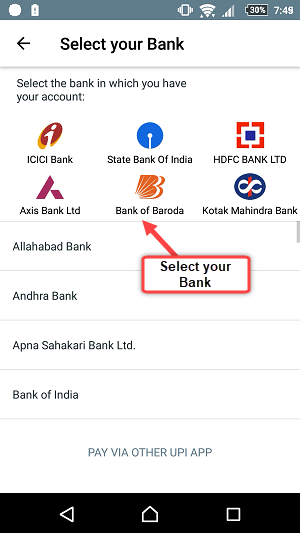 Select Your Bank