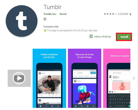Install Tumblr