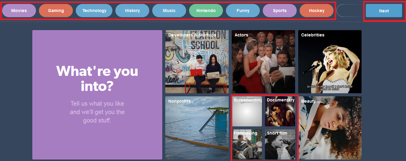 Select Categories