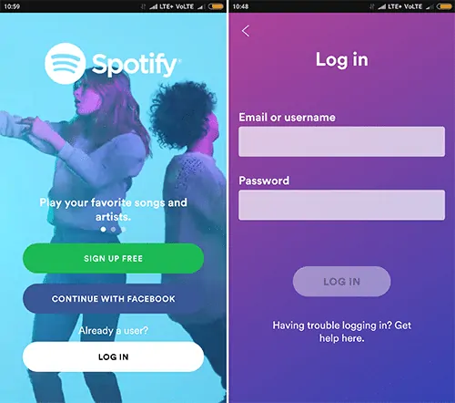 Spotify Login