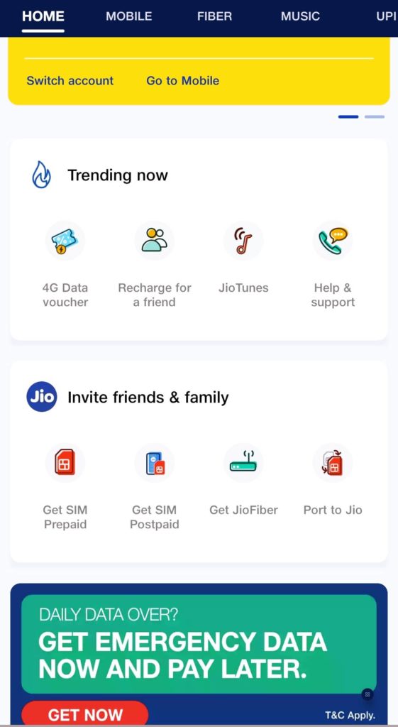 Jio App ओपन करें