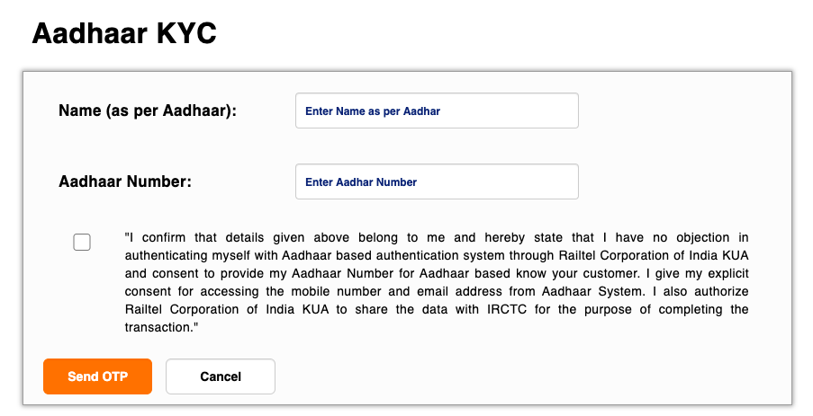 Aadhar KYC