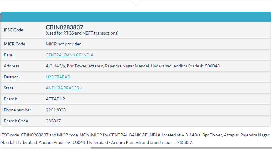 IFSC On Website