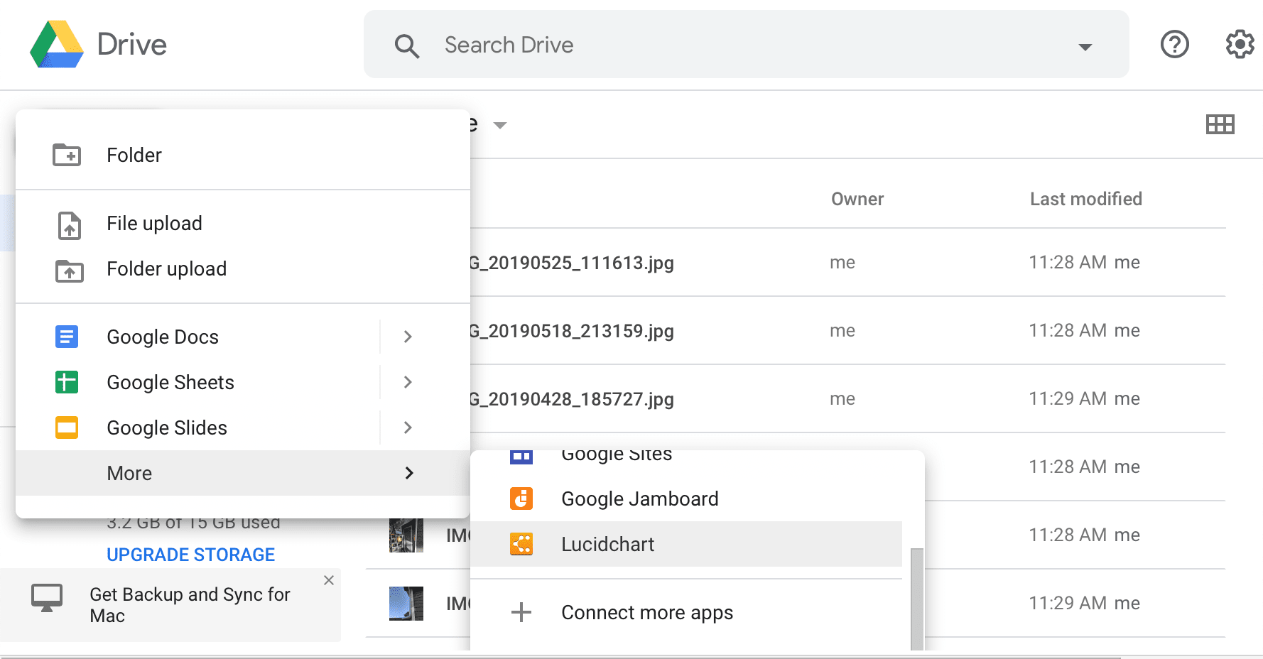 Google Drive New Option