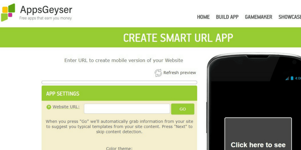 Website का URL डालें