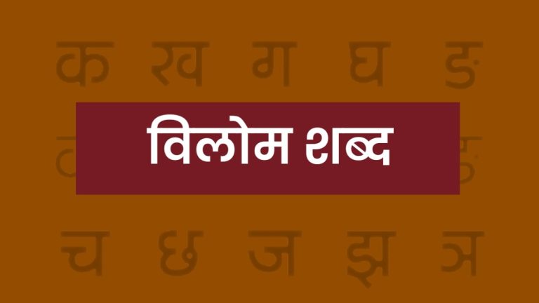 Vilom Shabd in Hindi – 280+ विलोम शब्दों के अर्थ।