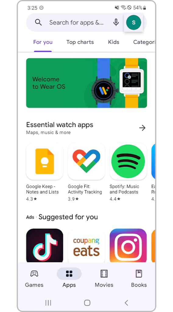 Play store Home Page