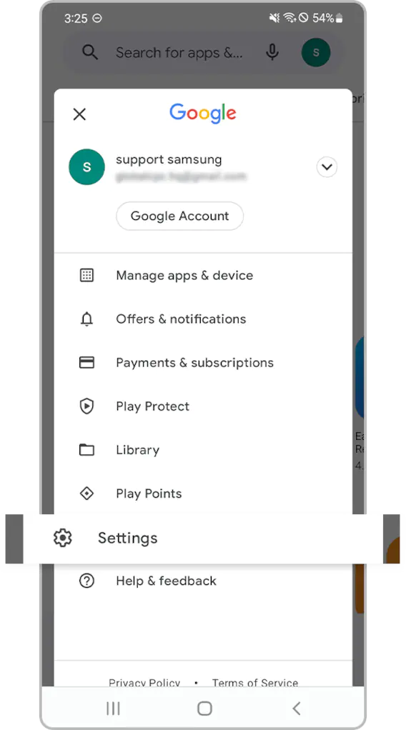 Play Store Setting